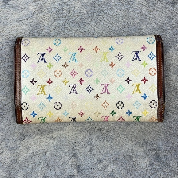 Louis Vuitton Takashi Murakami Multicolor Monogram Long Snap Continental Wallet - Picture 2 of 16